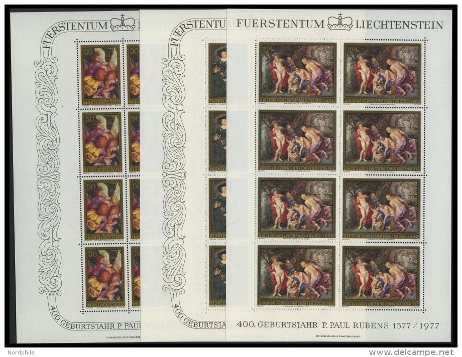 LIECHTENSTEIN 655-57KB **, 1976, Rubens Im Kleinbogensatz, Pracht, Mi. 70.- - Otros & Sin Clasificación