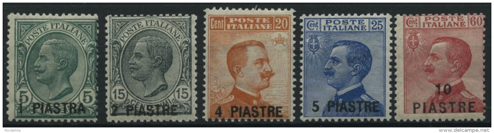 POST IM AUSLAND 41-45 *, Italienische Post In Der Levante: 1921, Konstantinopel, Falzrest, Prachtsatz - Sonstige & Ohne Zuordnung