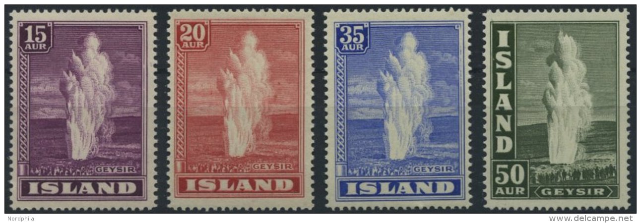 ISLAND 193-96 **, 1938, Geysir, Prachtsatz, Mi. 110.- - Sonstige & Ohne Zuordnung