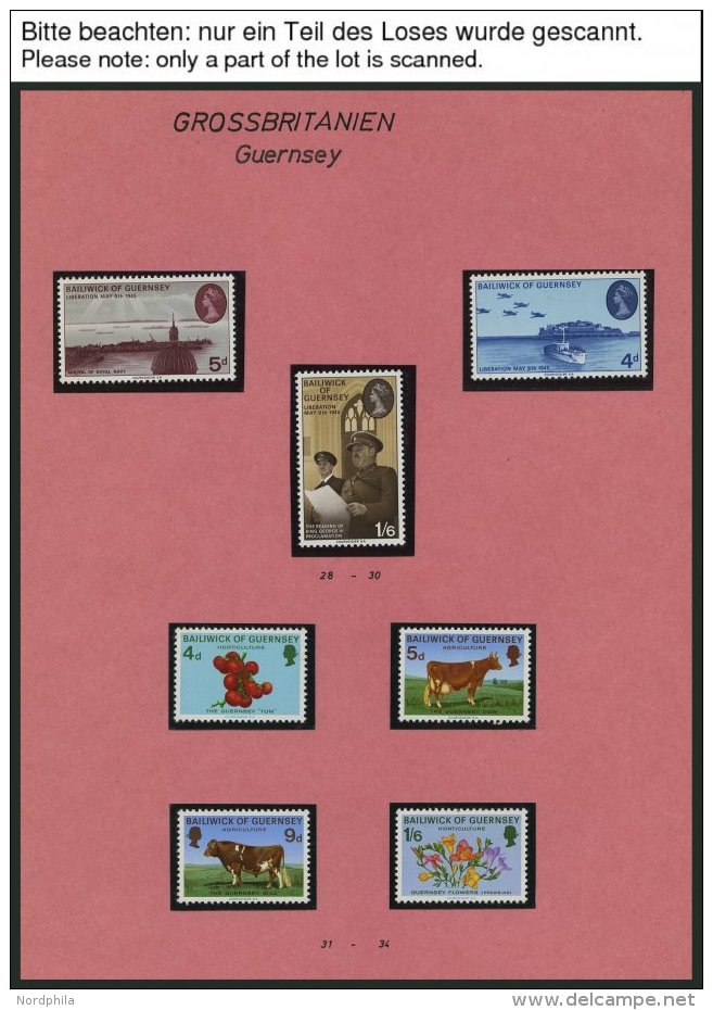GUERNSEY **, 1970-81, Partie Verschiedener Kompletter Ausgaben, Pracht, Mi. 150.- - Guernsey