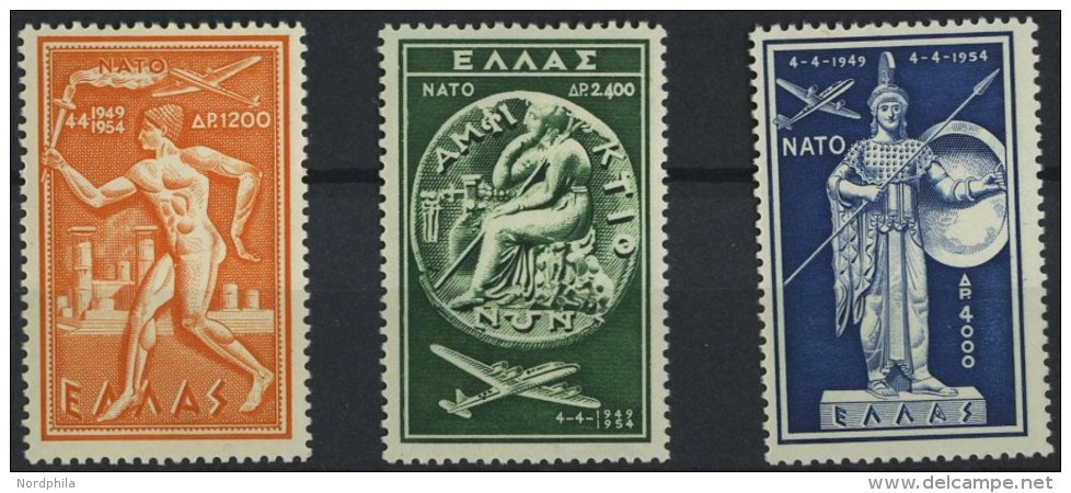 GRIECHENLAND 615-17 **, 1954, NATO, Prachtsatz, Mi. 120.- - Sonstige & Ohne Zuordnung