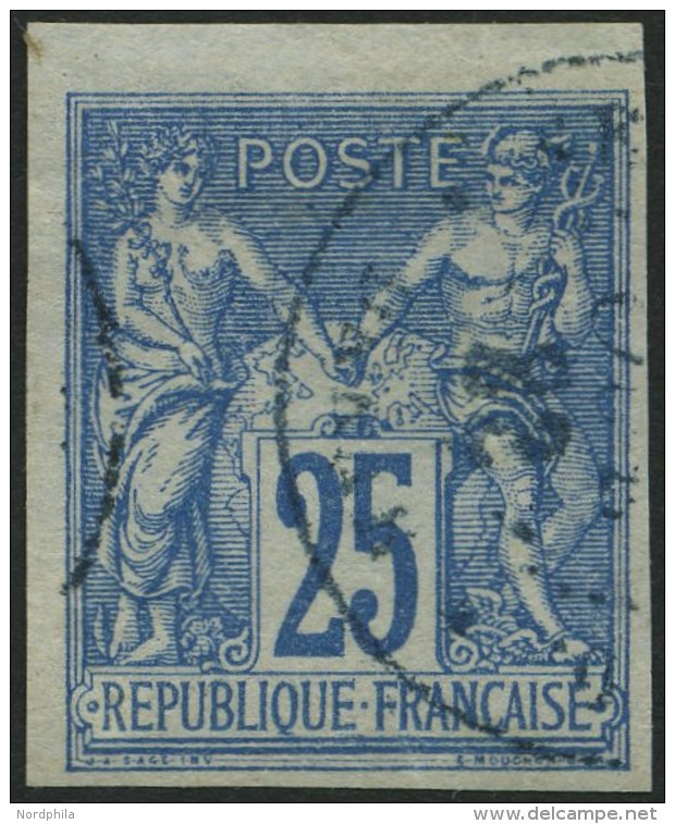 F.KOL ALLGEMEINE AUSGABEN 31b O, 1879, 25 C. Blau Auf Bl&auml;ulich, Bugspur Sonst Pracht, Mi. 160.- - Sonstige & Ohne Zuordnung