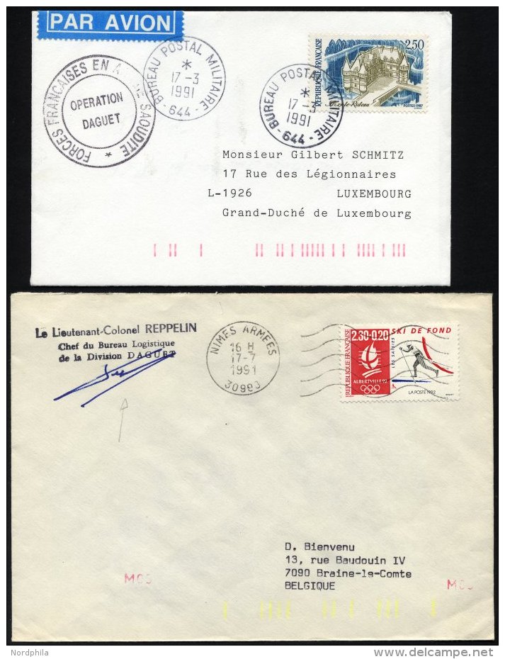 FRANKREICH FELDPOST 2507,2816 BRIEF, 1991, 2.50 Fr. Tourismus Mit K1 BUREAU POSTAL MILITAIRE/644 Und Truppenstempel FORC - Otros & Sin Clasificación