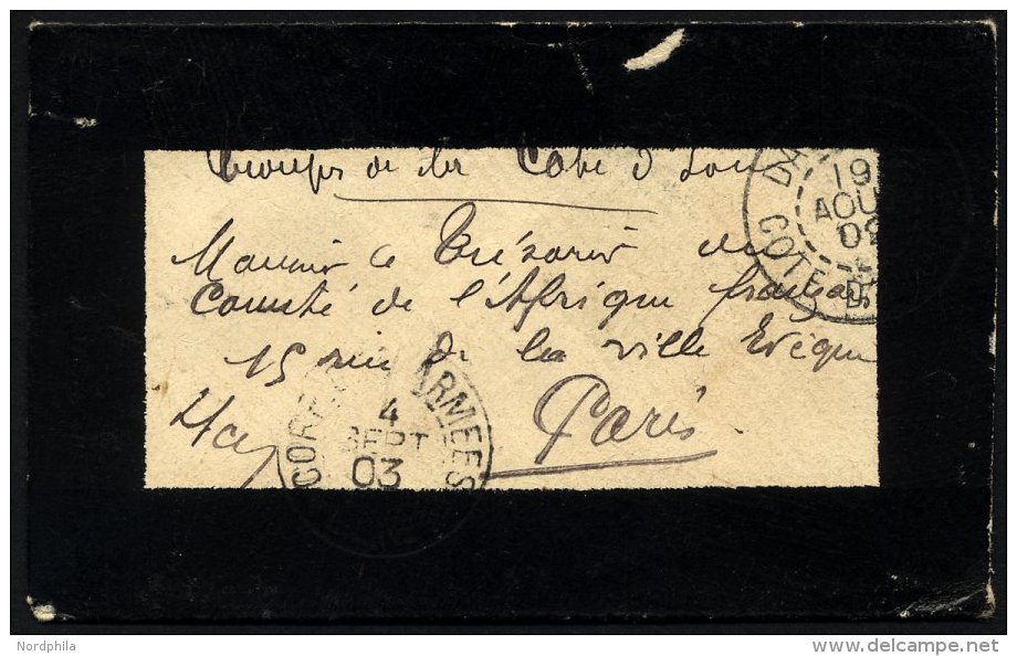 FRANKREICH FELDPOST 1903, Schiffs-Feldpost-Stempel CORR.D`ARMEES Und Handschriftlicher Vermerk Auf Trauer-Feldpostbrief - Otros & Sin Clasificación