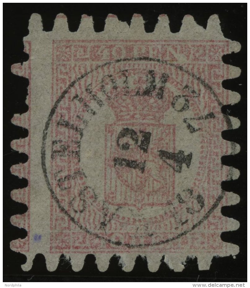 FINNLAND 9Cx O, 1866, 40 P. Rosakarmin Mit Plattenfehler Punkt Hinter PEN (Facit V8), Seltener K1 KASTELHOLM (R5), 11/2 - Sonstige & Ohne Zuordnung