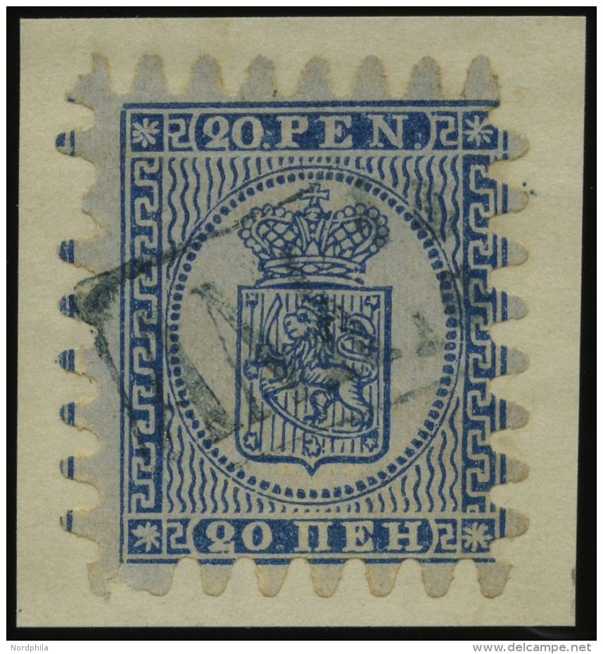 FINNLAND 8C BrfStk, 1866, 20 P. Blau, R1 ANK, Eine Verk&uuml;rzte Zunge, Prachtbriefst&uuml;ck - Otros & Sin Clasificación