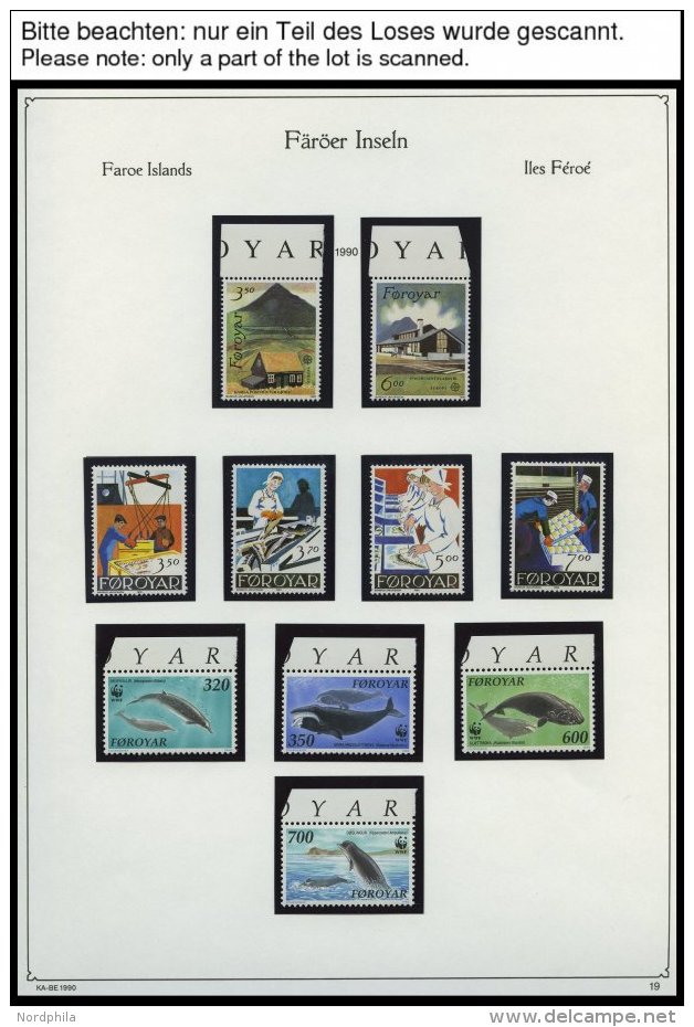 F&Auml;R&Ouml;ER **, Bis Auf Einige Wenige Werte Komplette Postfrische Sammlung F&auml;r&ouml;er Von 1990-97 Auf KA-BE S - Färöer Inseln