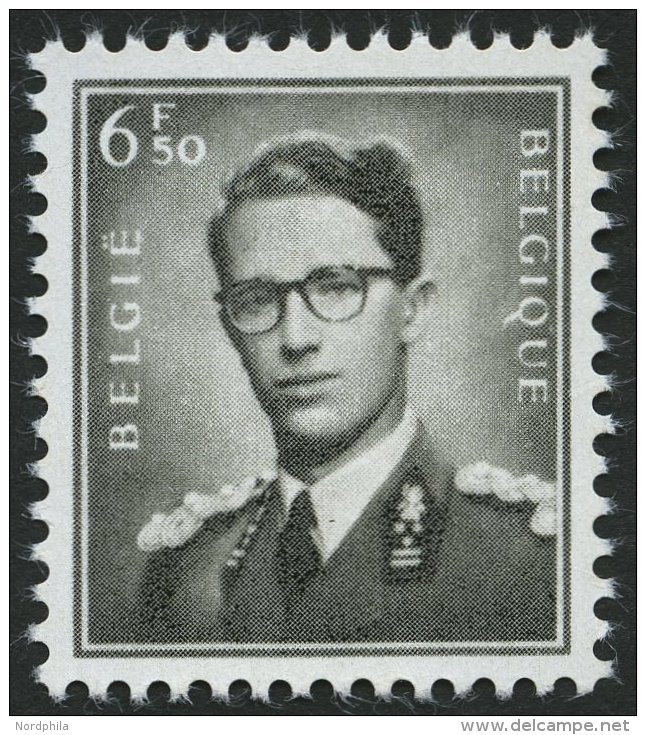 BELGIEN 1196 **, 1960, 6.50 Fr. Grauschwarz, Pracht, Mi. 90.- - Bélgica