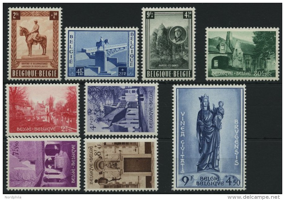 BELGIEN 989-91,995-1000 *, 1954, Nationaldenkmal Und Beginenhof, Falzrest, 2 Prachts&auml;tze - Otros & Sin Clasificación