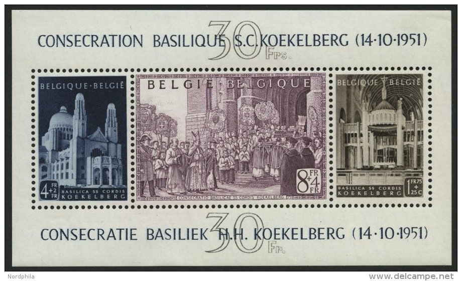 BELGIEN Bl. 24 *, 1952, Block Kardinal Van Roey, Falzrest Im Rand, Marken Postfrisch, Pracht - Sonstige & Ohne Zuordnung