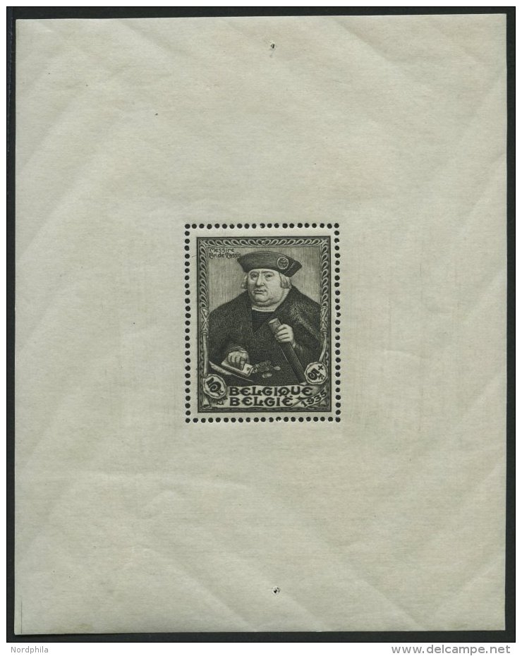 BELGIEN Bl. 3 *, 1935, Block SITEB, Ohne Stempel Im Rand!, Marke Postfrisch, Pracht - Bélgica