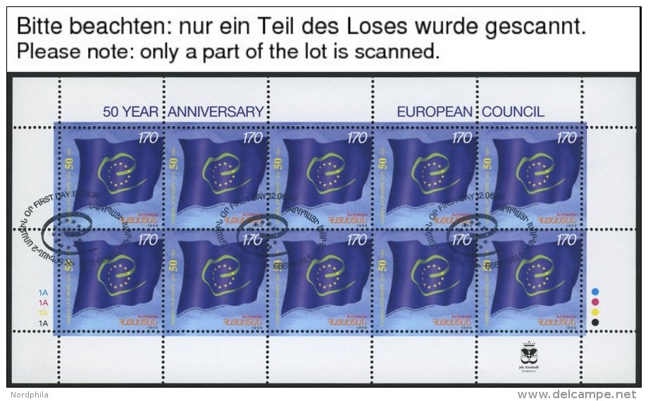 ARMENIEN KB O, 1999-2001, Europa-Union - Mitl&auml;ufer- Und Sympatieausgaben, Alle 3 Kleinbogen Komplett, Pracht, Mi. 1 - Armenia