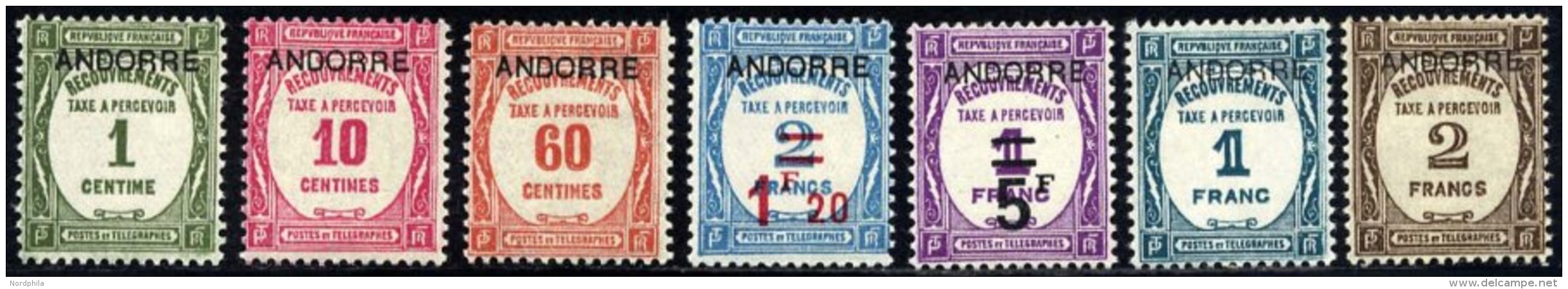 FRANZ&Ouml;SISCHE-POST P 9-15 *, Portomarken: 1931/2, Postauftragsmarken, Falzrest, Prachtsatz - Nuevos