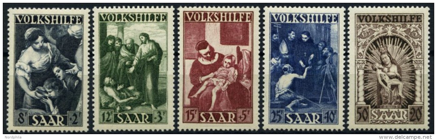 SAARLAND 267-71 **, 1949, Volkshilfe, Prachtsatz, Mi. 110.- - Sonstige & Ohne Zuordnung