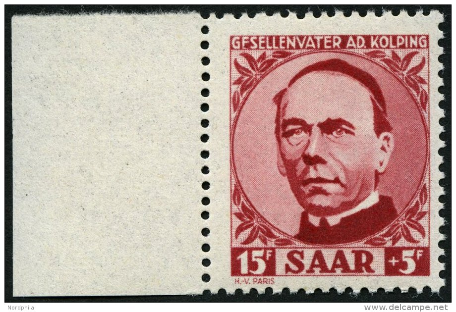 SAARLAND 289I **, 1950, 15 Fr. Kolping Mit Abart GFSELLENVATER, Pracht, Gepr. Ney, Mi. 80.- - Otros & Sin Clasificación