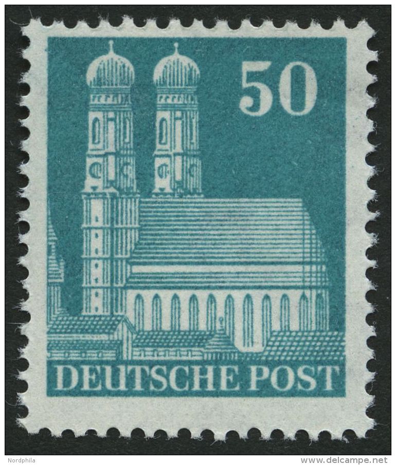 AMERIK. U. BRITISCHE ZONE 92eg **, 1948, 50 Pf. Eng Gez&auml;hnt, Leichter Herstellungsbedingter Gummibug, Pracht, Mi. 1 - Otros & Sin Clasificación