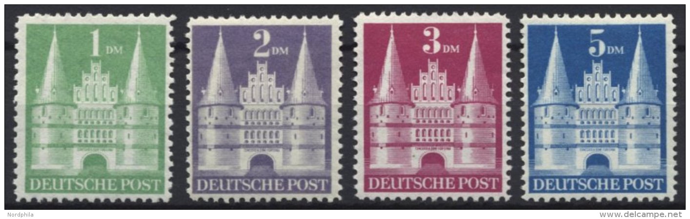 AMERIK. U. BRITISCHE ZONE 97-100I **, 1948, 1 - 5 DM Flache Treppe, 4 Prachtwerte, Mi. 175.- - Sonstige & Ohne Zuordnung