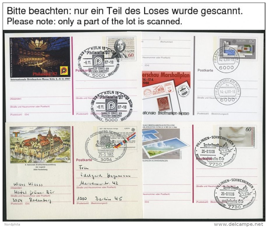 GANZSACHEN 1982-2002, 60 Verschiedene Ganzsachen, Meist Mit Sonderstempeln, Pracht - Sammlungen