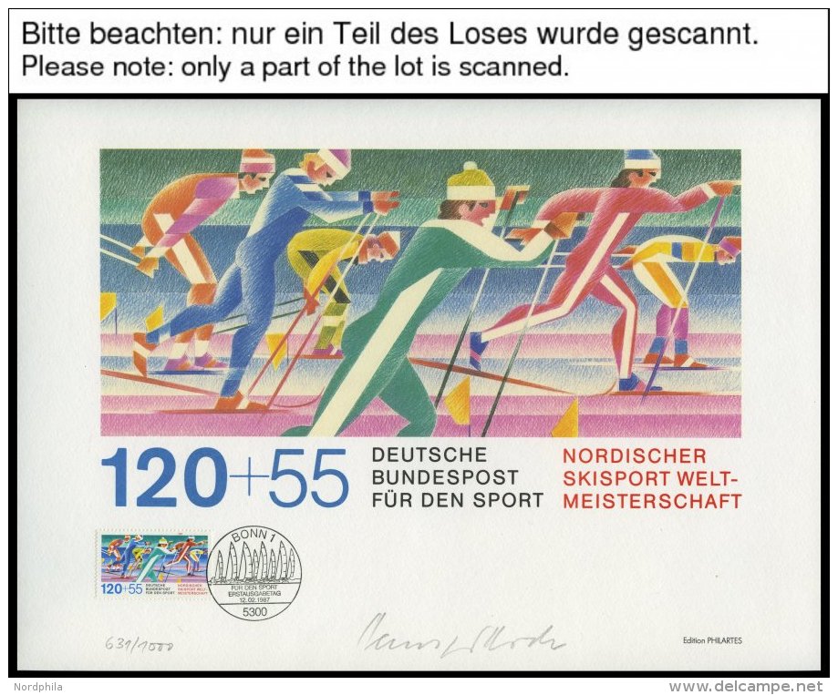 LOTS 1988/9, 33 Verschiedene Philartes-Briefmarkengrafiken, Handsigniert Mit Original Marken, Im Spezialalbum, Limitiert - Sonstige & Ohne Zuordnung
