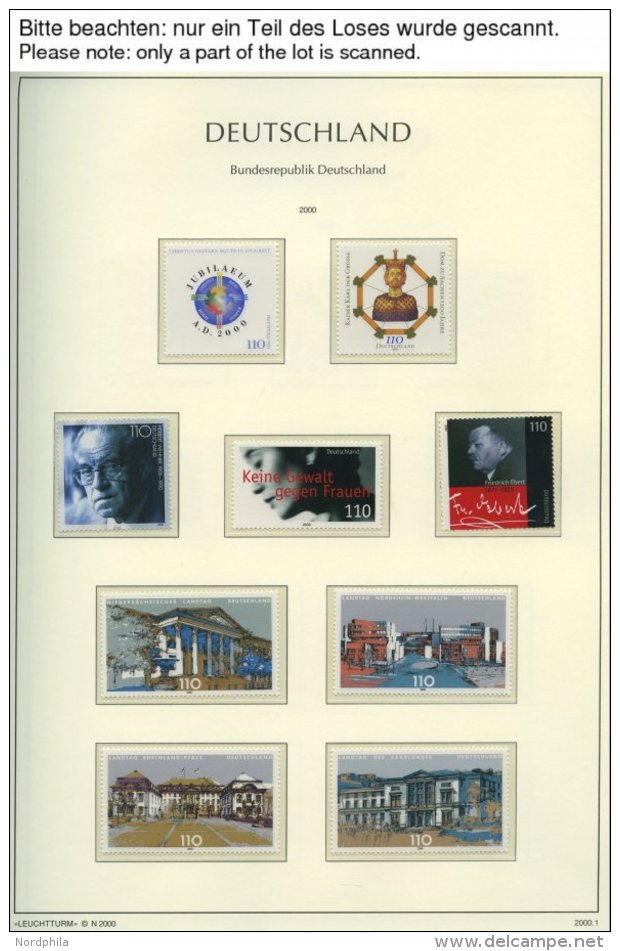 SAMMLUNGEN **, 2000-2010, Komplette Postfrische Prachtsammlung Bundesrepublik Im Leuchtturm Falzlosalbum - Autres & Non Classés