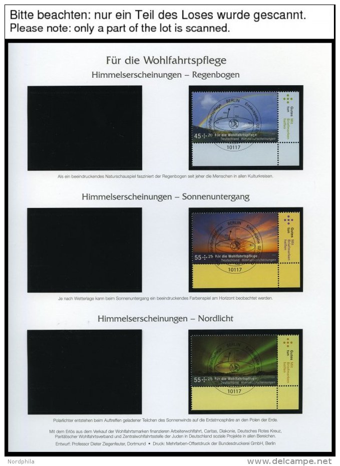 JAHRG&Auml;NGE 2707-2767 O, 2009, Kompletter Jahrgang, Ohne Selbstklebende Marken, Jeweils Aus Der Rechten Unteren Bogen - Usados