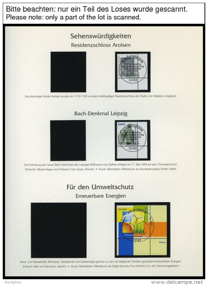 JAHRG&Auml;NGE 2374-2433 O, 2004, Kompletter Jahrgang, Ohne Selbstklebende Marken, Jeweils Aus Der Rechten Unteren Bogen - Usados