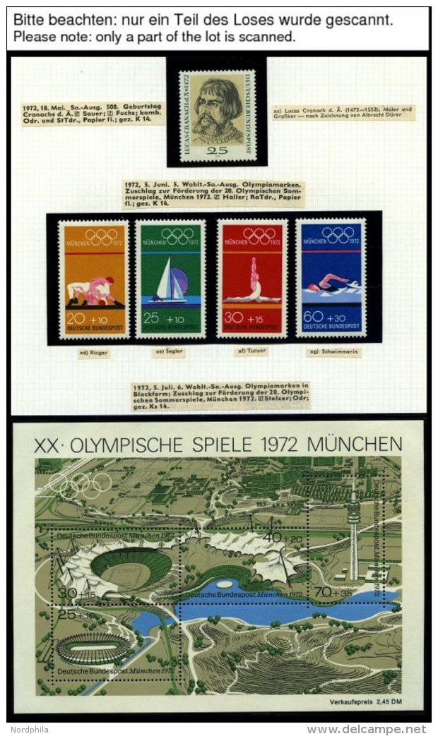 JAHRG&Auml;NGE 710-825 **, 1972-74, 3 Komplette Jahrg&auml;nge, Pracht - Oblitérés