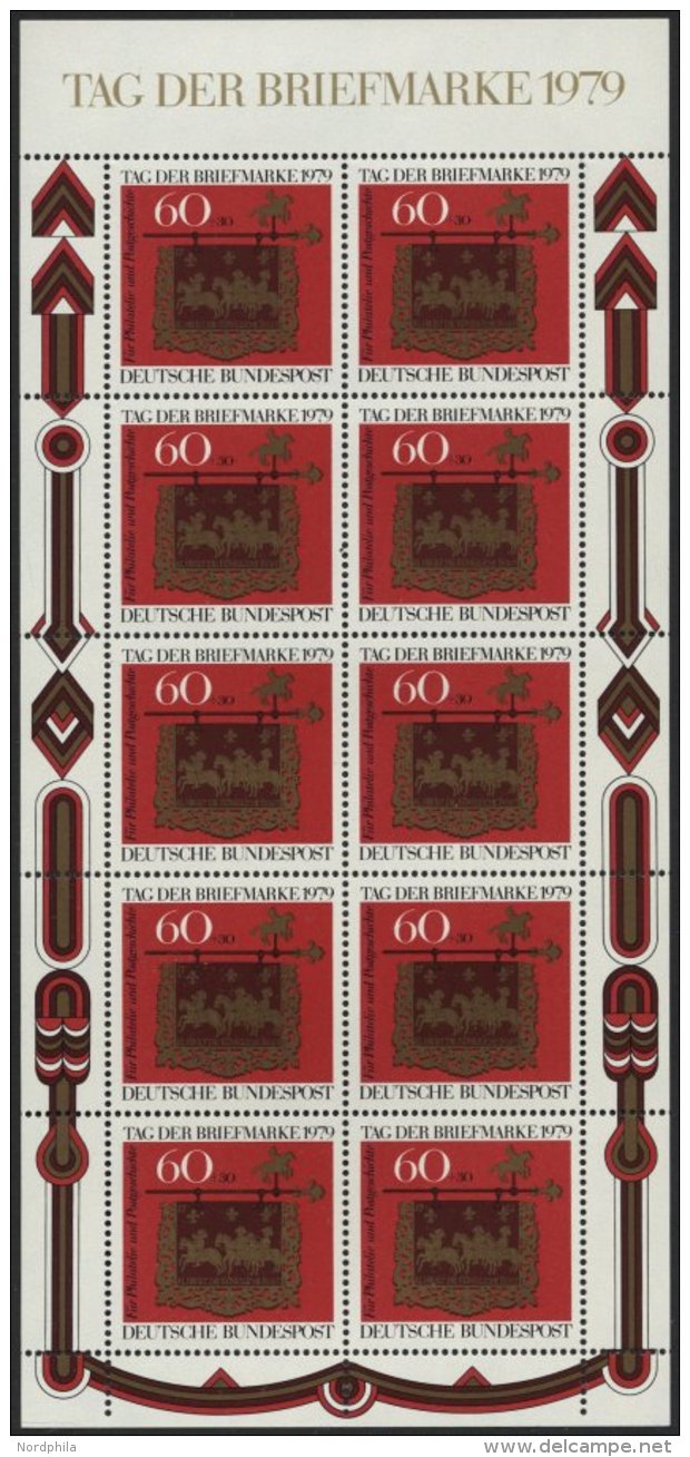 ENGROS 1023KB **, 1979, Tag Der Briefmarke Im Kleinbogen, 37x, Pracht, Mi. 518.- - Variedades Y Curiosidades