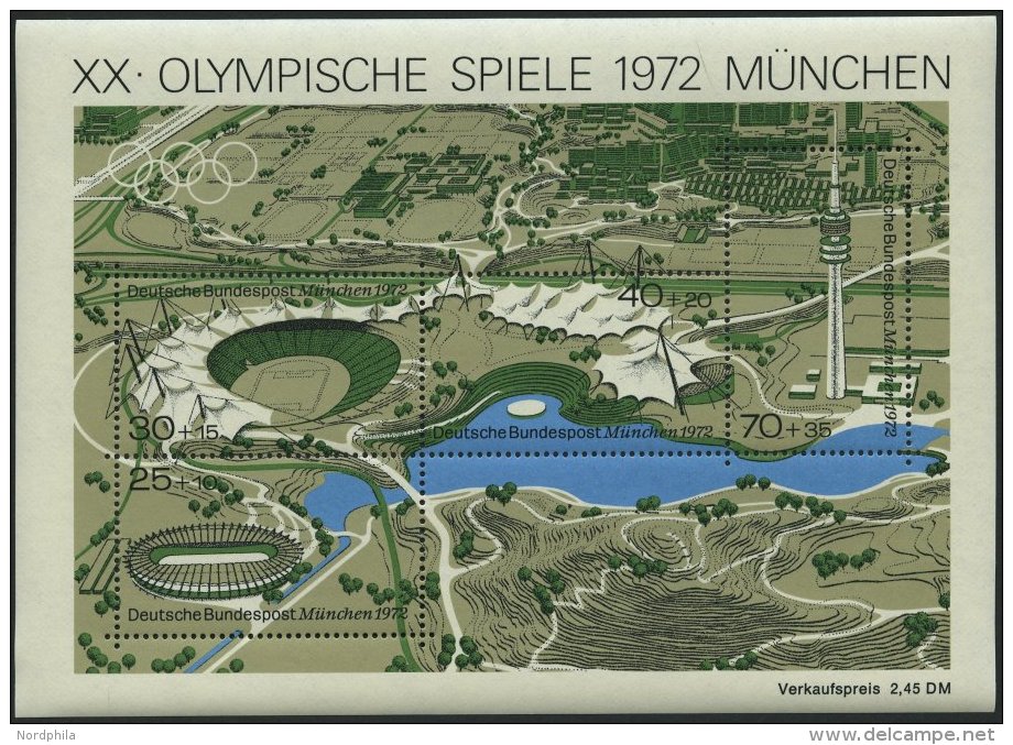 ENGROS Bl. 7 **, 1972, Block Olympische Spiele, 30x, Pracht, Mi. 195.- - Errors & Oddities