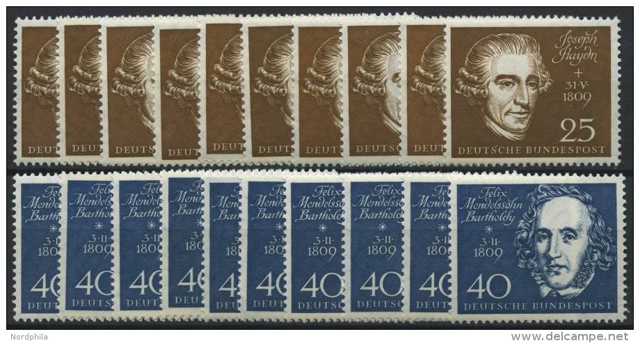 ENGROS 315-19 **, 1959, Beethoven, 10 Prachts&auml;tze, Mi. 200.- - Variedades Y Curiosidades