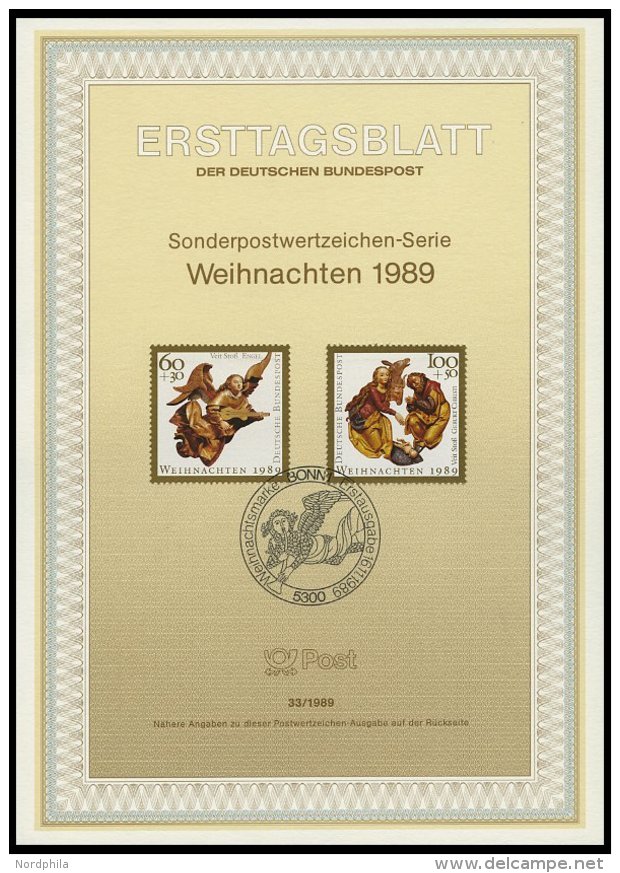 ERSTTAGSBL&Auml;TTER 1397-1443 BrfStk, 1989, Kompletter Jahrgang, ETB 1 - 33/89, Pracht - Otros & Sin Clasificación