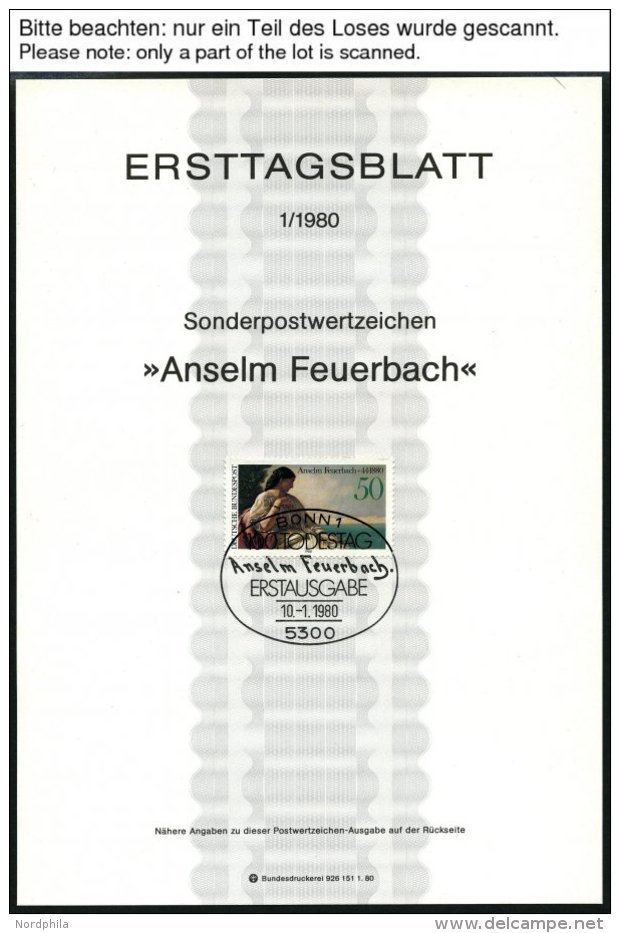 ERSTTAGSBL&Auml;TTER 1033-1467 BrfStk, 1980-90, Komplette Sammlung, ETB 1/80 - 19/90 In 6 Ringbindern, Prachterhaltung - Otros & Sin Clasificación