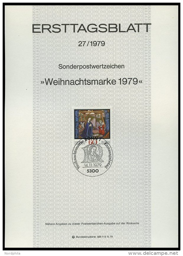ERSTTAGSBL&Auml;TTER 1000-32 BrfStk, 1979, Kompletter Jahrgang, ETB 1 - 27/79, Pracht - Sonstige & Ohne Zuordnung