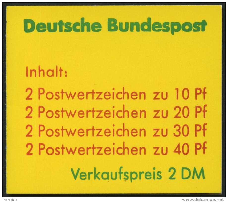 MARKENHEFTCHEN MH 20b **, 1974, Markenheftchen Unfallverh&uuml;tung, 2. Deckelseite: Telefonansagedienste, Pracht, Mi. 6 - Sonstige & Ohne Zuordnung