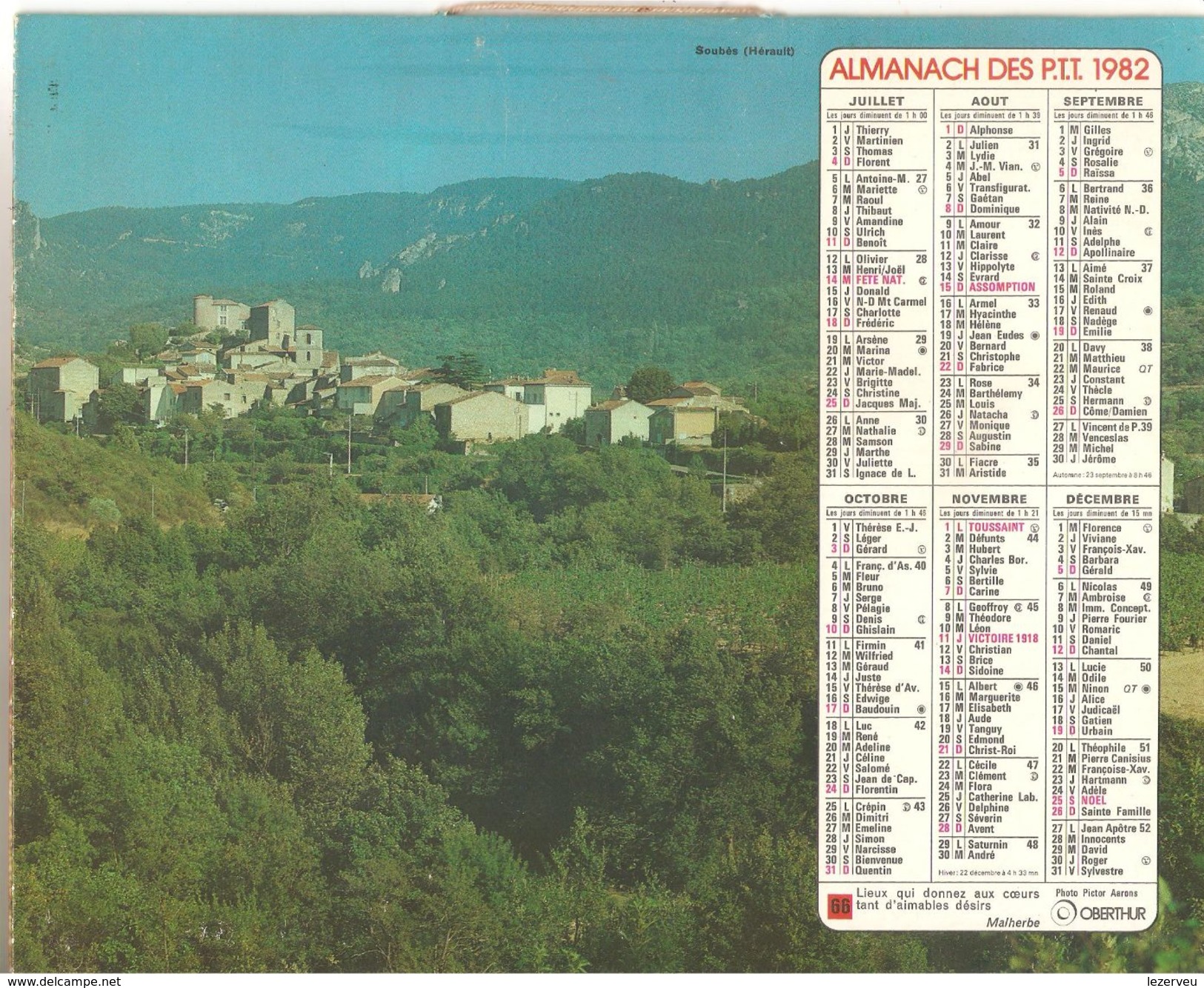 ALMANACH DES P.T.T. 1982 CALENDRIER CHARENTE MARITIME  Petite ,fille Faisant Teter Un Agneau - Tamaño Grande : 1981-90