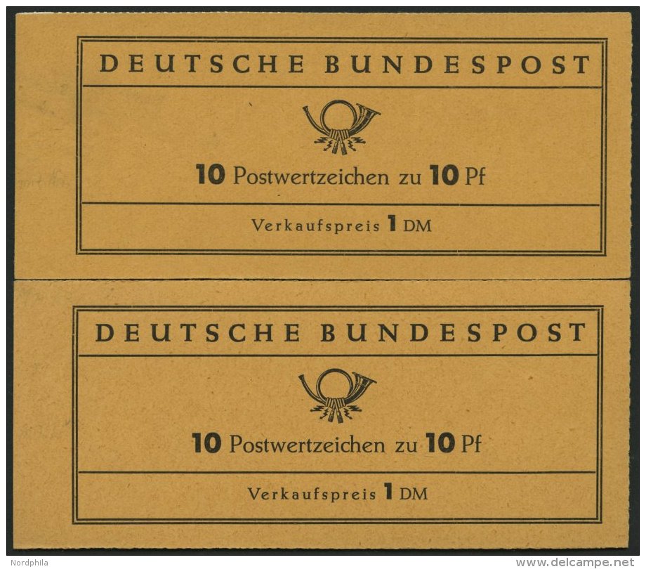 MARKENHEFTCHEN MH 6e,fbI **, 1960, Markenheftchen Heuss Lumogen, Nachauflage, Mit Roter Bogenlaufnummer Und Randziffer 7 - Otros & Sin Clasificación