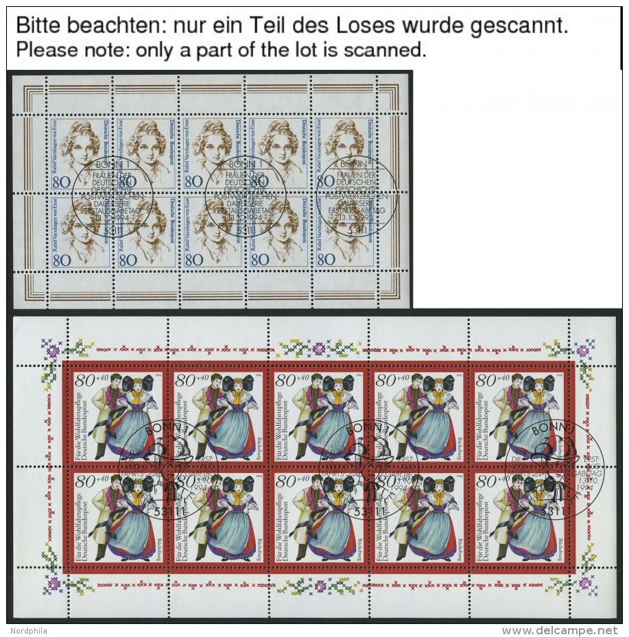 BUNDESREPUBLIK 1755-71KB O, 1994, Komplett In Kleinbogen Mit Ersttags-Sonderstempeln, Pracht, Mi. 318.- - Gebraucht