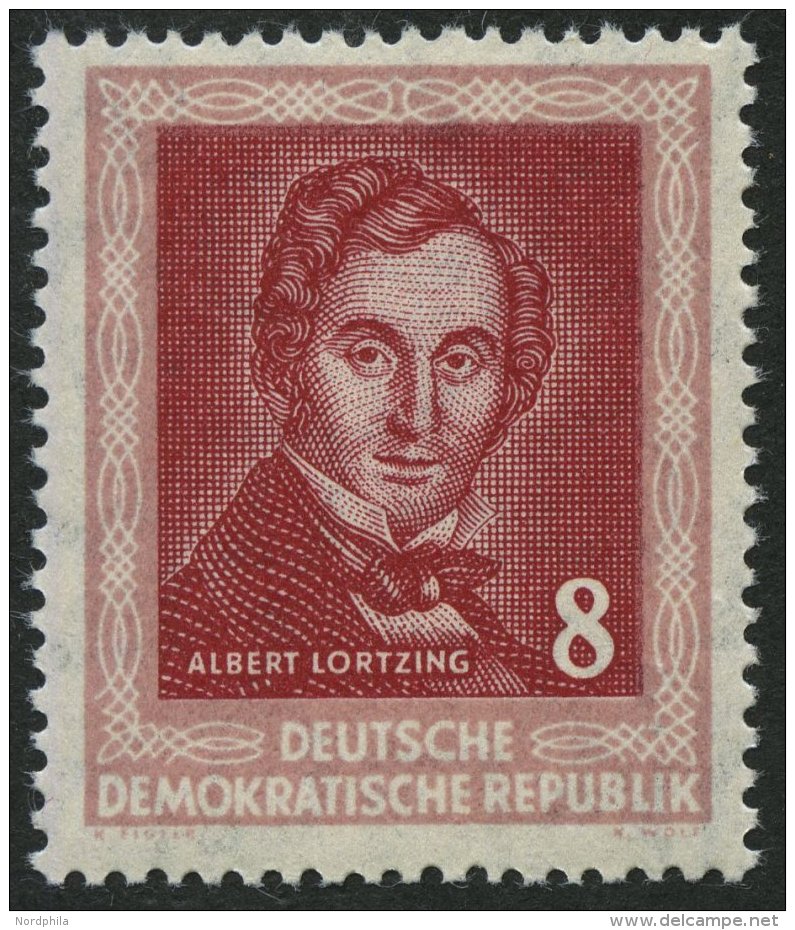 DDR 309YII *, 1962, 8 Pf. Lortzing, Wz. 2YII, Pacht, Gepr. Sch&ouml;nherr, Mi. 40.- - Gebraucht