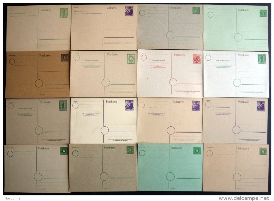 SAMMLUNGEN, LOTS Aus P 1-35 BRIEF, 1945-53, 24 Verschiedene Ungebrauchte Ganzsachenkarten, Fast Nur Prachterhaltung, Mi. - Otros & Sin Clasificación