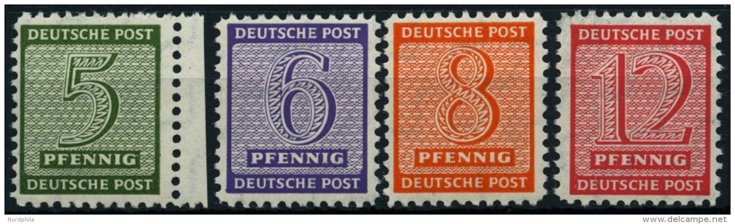 WEST-SACHSEN 120-23X **, 1945, Versuchsz&auml;hnung, Prachtsatz, Mi. 80.- - Sonstige & Ohne Zuordnung