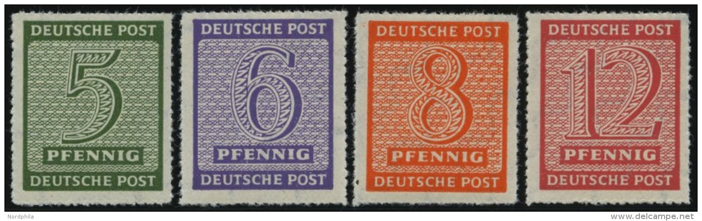 WEST-SACHSEN 116-19DX **, 1945, Ro&szlig;wein, Durchstochen 16, Wz. X, Prachtsatz, Gepr. Str&ouml;h, Mi. 100.- - Sonstige & Ohne Zuordnung