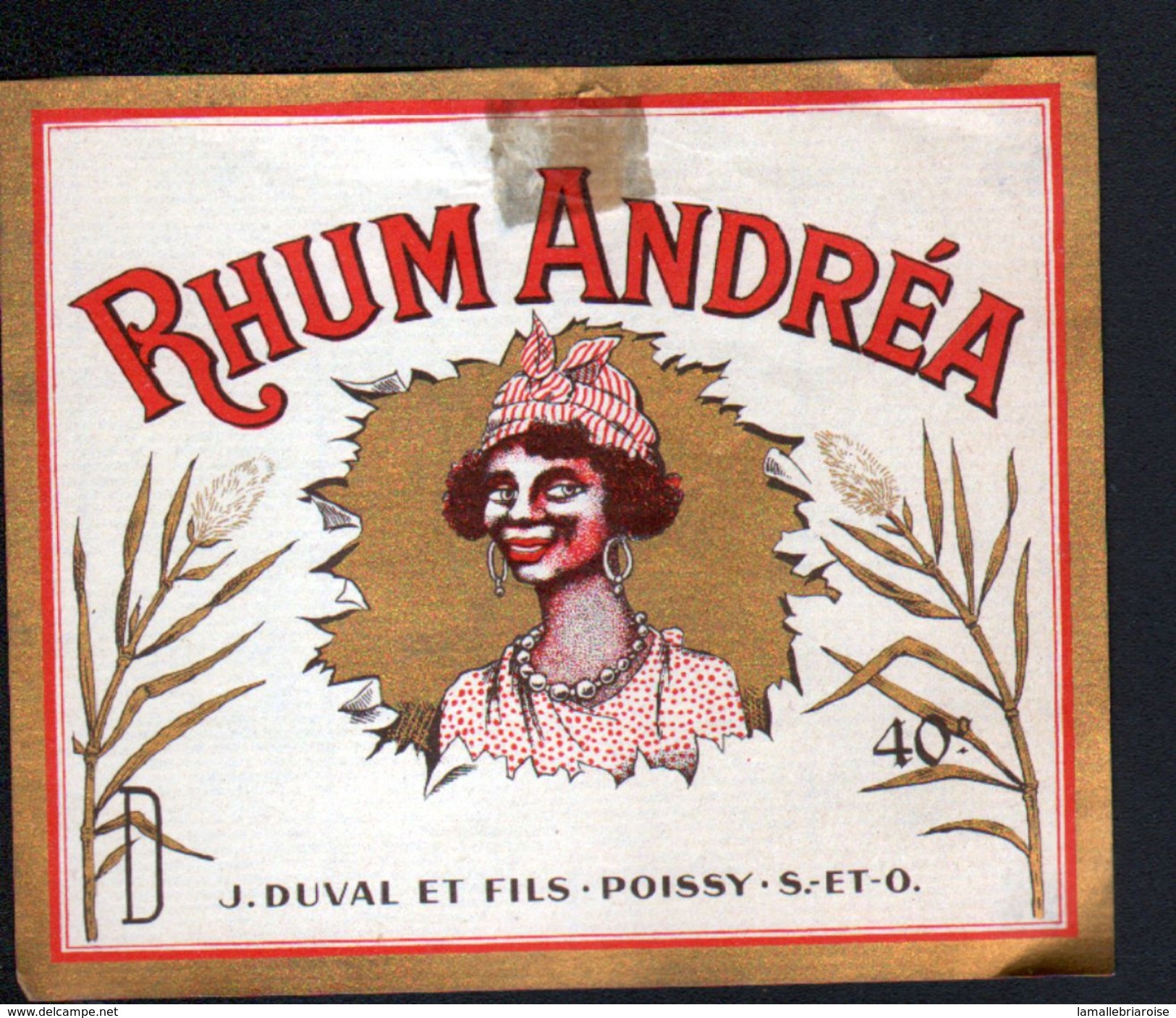 ETIQUETTE RHUM ANDREA (scannée Recto-verso) - Rhum