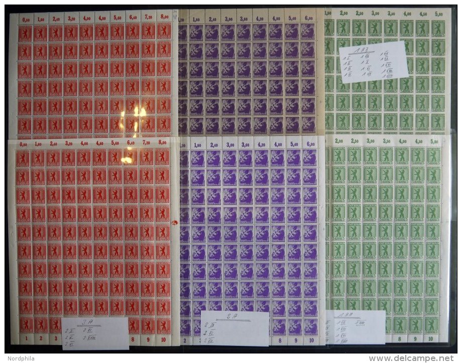 BERLIN UND BRANDENBURG 1-7A **, 1945, Berliner B&auml;r, Gez&auml;hnt, Im Bogensatz (mit Nr. 1AA Und 1AB, Nr. 2 Und 3 Je - Otros & Sin Clasificación
