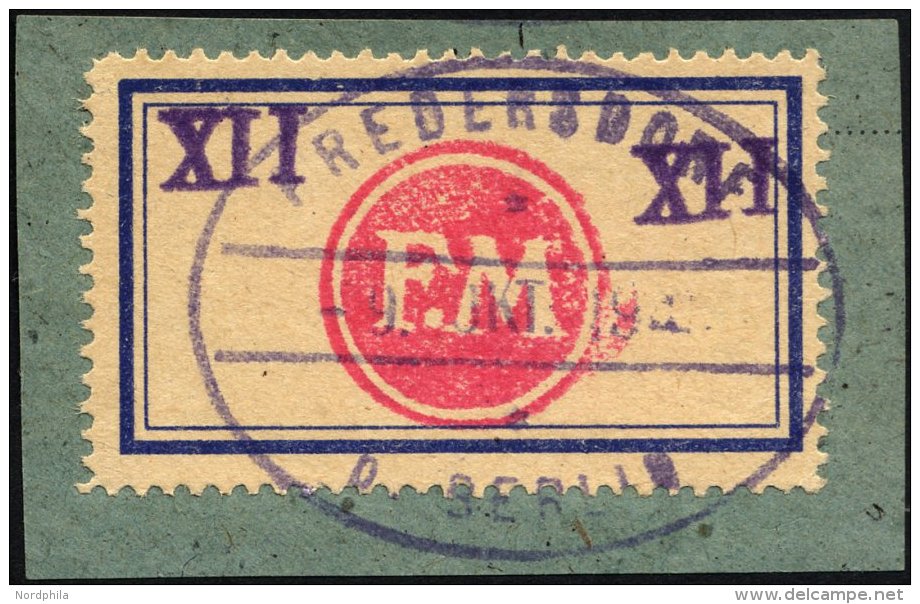 FREDERSDORF Sp 169 BrfStk, 1945, XII Pf., Rahmengr&ouml;&szlig;e 42.5x23 Mm, Stempel Vom 9. Oktober, Prachtbriefst&uuml; - Correos Privados & Locales