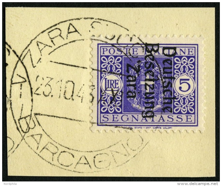 ZARA-PORTOMARKEN P 11III BrfStk, 1943, 5 L. Violett, Type III, Prachtbriefst&uuml;ck, Fotoattest Krischke: Die Auflage B - Besetzungen 1938-45