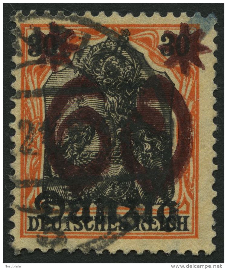 FREIE STADT DANZIG 19DDII O, 1920, 60 Auf 30 Pf., Doppelaufdruck, Pracht, Gepr. Dr. Oechsner Und Infla, Mi. 200.- - Sonstige & Ohne Zuordnung