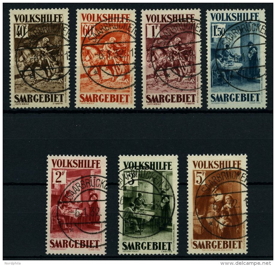 SAARGEBIET 151-57 O, 1931, Volkshilfe, Prachtsatz, Gepr. Hoffmann BPP, Mi. 800.- - Sonstige & Ohne Zuordnung