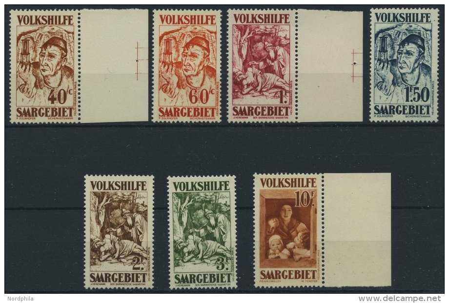 SAARGEBIET 144-50 **, 1931, Volkshilfe, Prachtsatz, Mi. 450.- - Sonstige & Ohne Zuordnung