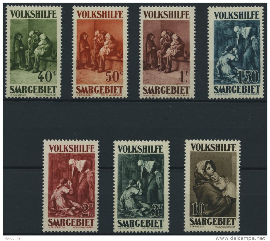 SAARGEBIET 135-41 **, 1929, Volkshilfe, Prachtsatz, Mi. 200.- - Sonstige & Ohne Zuordnung