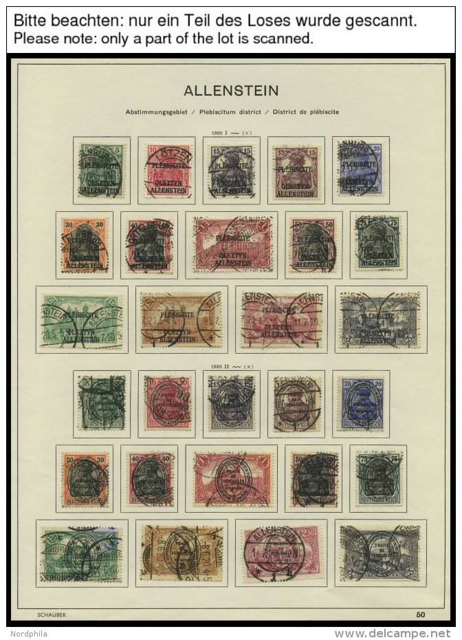 SAMMLUNGEN, LOTS O, Gestempelte Sammlung Abstimmungsgebiete Von 1920-22 Auf Schaubekseiten Mit Guten Mittleren Ausgaben, - Otros & Sin Clasificación